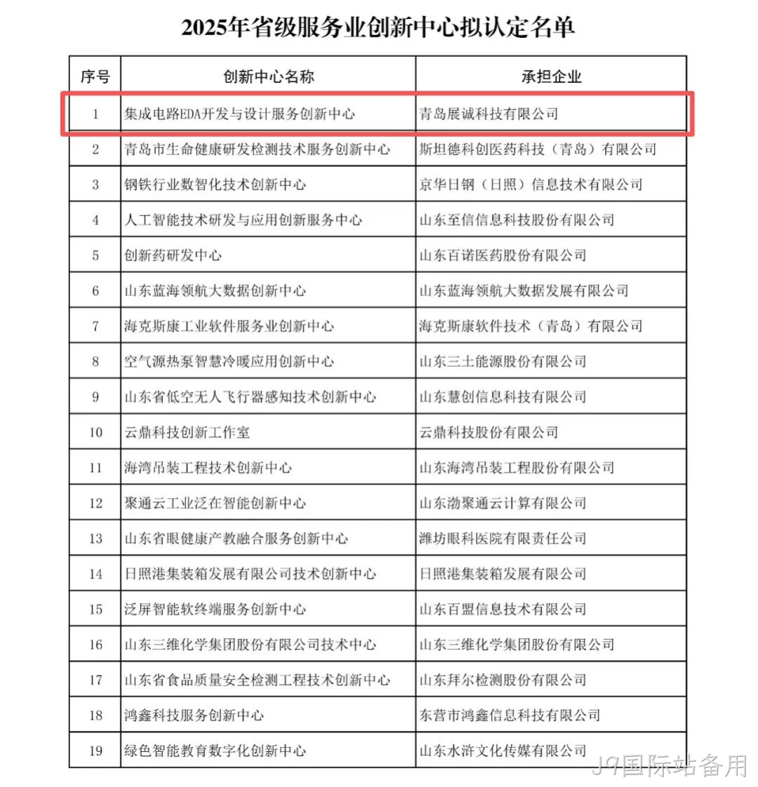 展诚科技获批省级“集成电路EDA开发与设计服务创新中心”